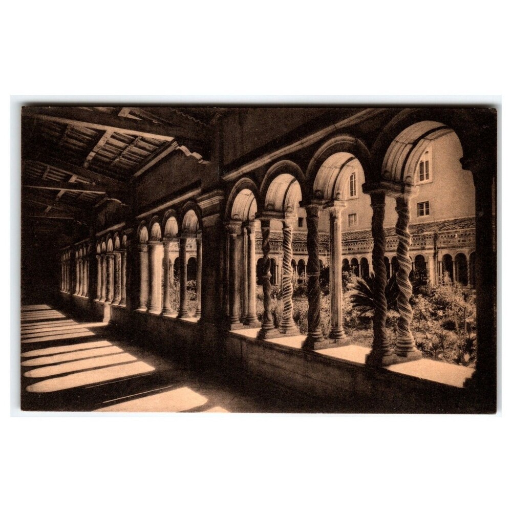Vintage Roma Chiostro di S. Paolo Cloister Postcard Brunner & C. Como